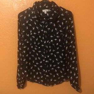 Silk Button Down Shirt (S)